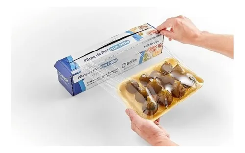 comprar Filme Pvc Plastico 28cm X 300m Com Trilho - Rolo u002F Bobina