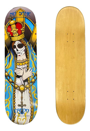 Tabla Skate No Name Guatambu Estampa Heat Transfer Virgen