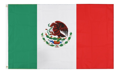 Bandera De México De Poliéster Medida De 90 X 150 Cm