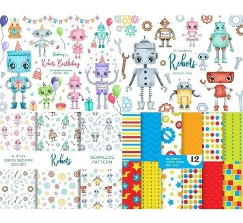 Kit Imprimible  Toy Robot -  Imagenes  Jpg/png