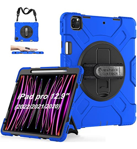 Funda Para iPad Pro 6ta Generacion Silicon Resistente Azul
