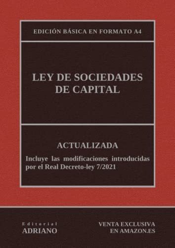 Libro : Ley De Sociedades De Capital Actualizada - Edicion 