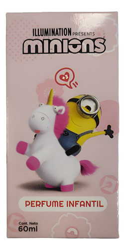 Perfume Infantil +3 Minions Caja Rosa 60 Ml Fcia Fabris