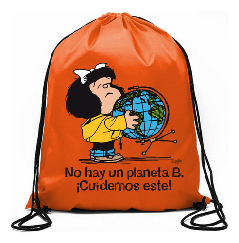 Bolsa De Cuerdas Mafalda - No Hay Un Planeta B - Quino