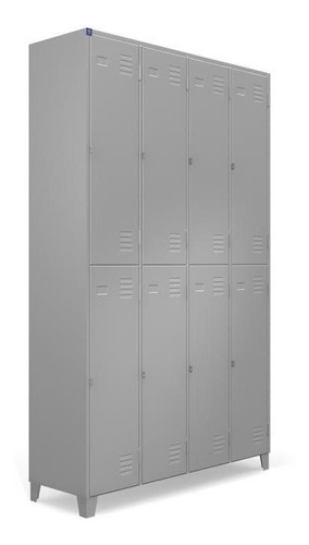 Imagem 1 de 3 de Armário Roupeiro De Aço Grp 8 Portas Vestiário Academia