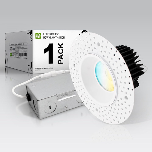 Asd Trimless Led Iluminación Empotrable 4 Pulgadas, 15w 120v