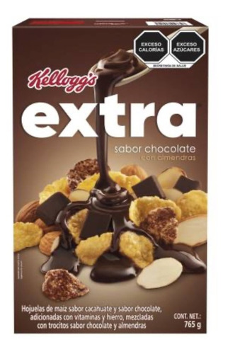 Hojuelas De Maíz Extra Chocolate Con Almendras Kellog's 765g