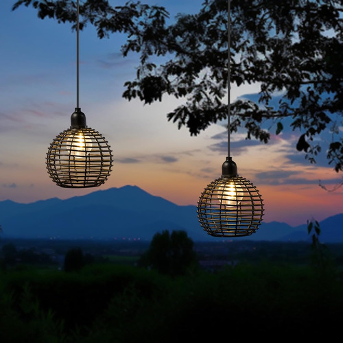Luces De Linterna Solar Colgante Impermeable, Lámpara De Ara