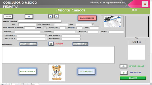 Programa De Historia Clinica - Compatible Access Microsoft 