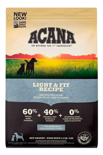 Acana Perro Light & Fit  Sobrepeso Recipe 2 Kg 