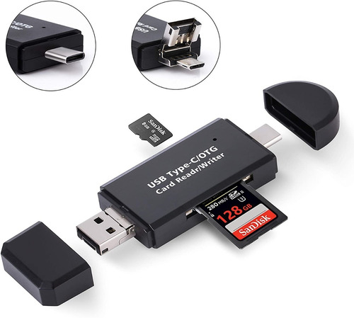 Lector De Memoria Usb Tipo C 2.0 Otg Micro Sd Y Sd Telefono 