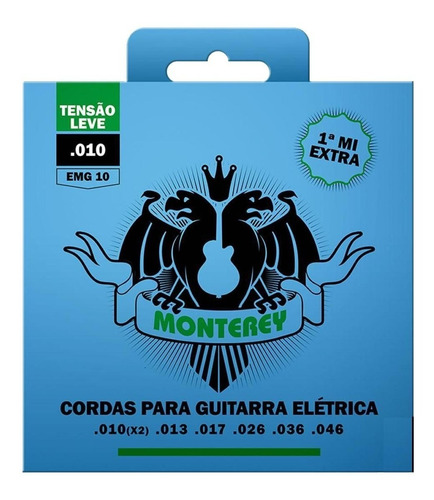 Imagem 1 de 3 de Encordoamento Para Guitarra Solez Monterey 010 Emg10