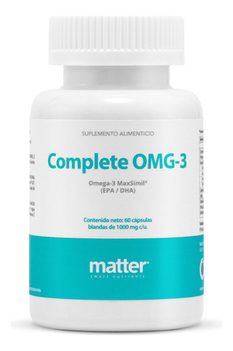 Omega 3 Maxsimil 60 Capsulas Complete Omg-3 Matter Smart Nutrients