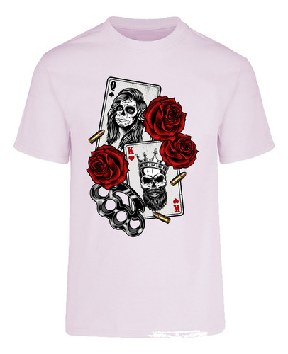 Playera Cuello Redondo Diseño Poker 100% Algodón