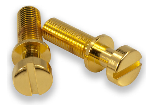 Kluson Stop Tailpiece Studs (2) Brass 0.781 Inch Gold (u Aad