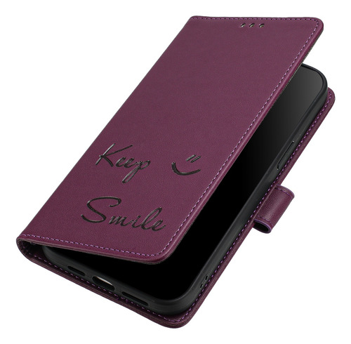 Funda De Piel Con Forma De Cara Sonriente Para Oppo A60 4g/a60 5g Con Función Atril, Cierre Magnético, Bloqueo Rfid