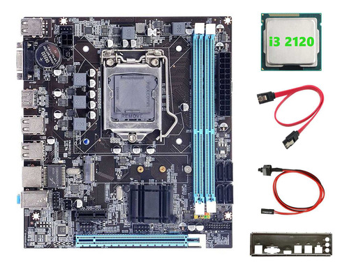 Placa Madre H61+cpu I3 2120+ Cable, Cable De Conmutador+defl