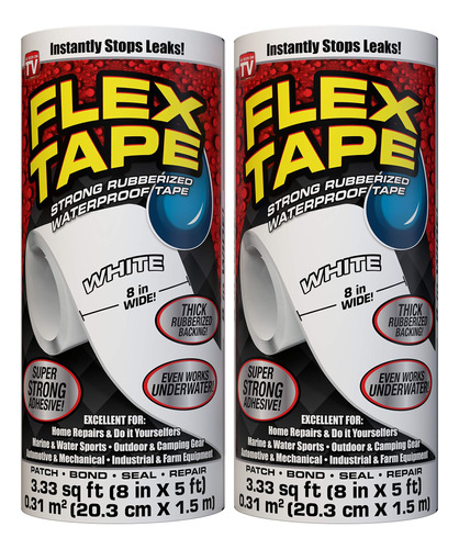 Flex Tape, Cinta Impermeable De Goma Flexible Gruesa De 8 P
