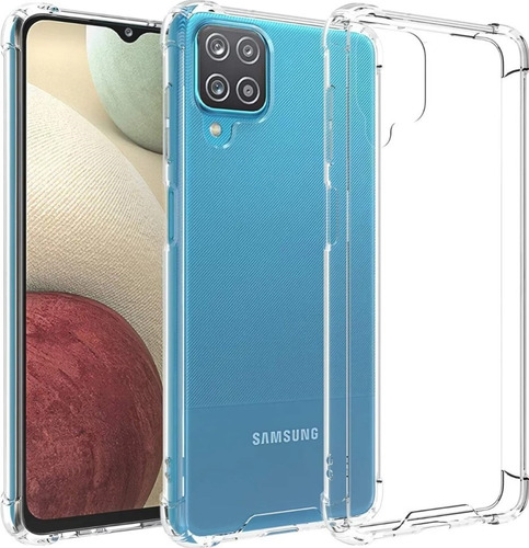 Capa Gel Borda Alta Para Samsung Galaxy A12 - Transparente