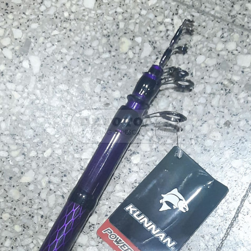 Caña Kunnan Telesecopica Loberia 4.50 Pejerrey Rio Laguna Color Violeta Oscuro