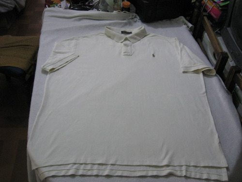 Polera Con Cuello Polo De Ralph Lauren Talla Xxl Beige Impec