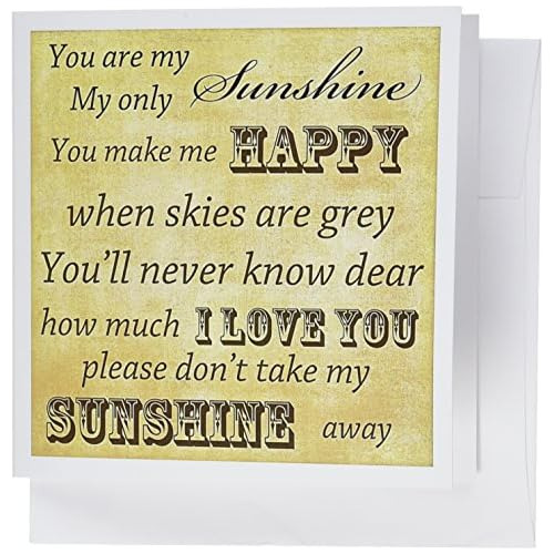 Vintage Songs You Are My Sunshine- Love Songs - Tarjeta...