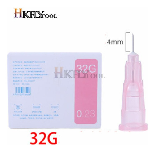 32g 13mm 100pc Needle Piercing Transparent Syringe Injection