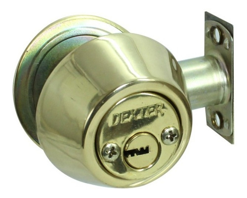 Fechadura de latão brilhante de dupla função Dexter 6730 05910500 cor dourada