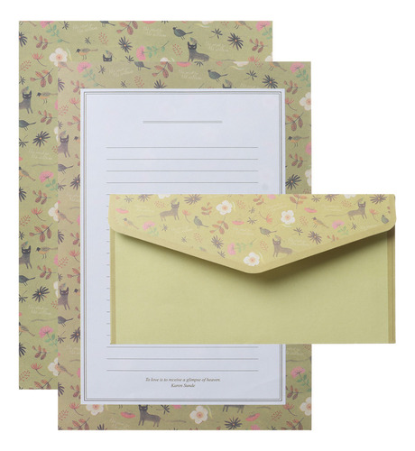 Papel Para Escribir Cartas, 6 Piezas Con Sobres, 3 Piezas