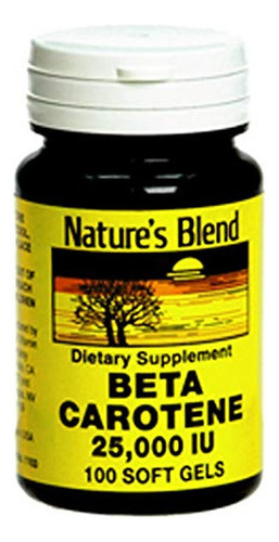 Nature's Blend Betacaroteno 25.000 Ui 100 Cápsulas Blandas