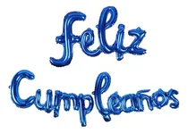 Comprar Globos Metálicos Letrero De Feliz Cumpleaños Facil De Armar Azul Globo De Feliz Cumpleaños Color Azul