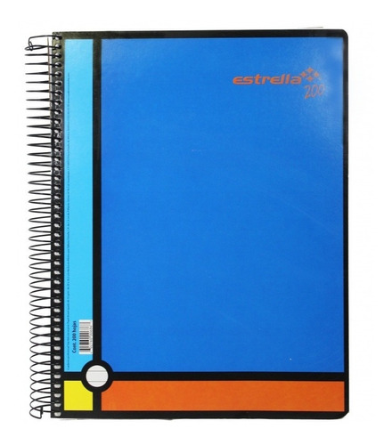 Cuaderno Profesional 200 Hojas Raya Estrella Libreta Colores