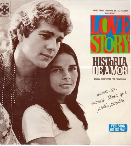Love Story Vinilo: Paramount 1970 Gamma México* C/nuevo*