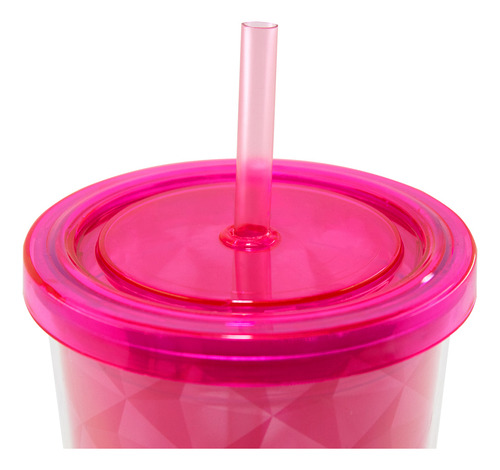Copo Canudo Gigante Rebecca Bonbon Cor Rosa