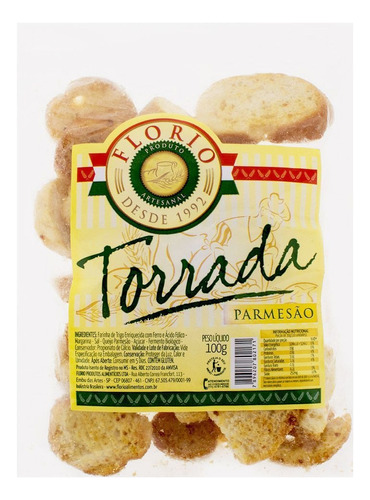 Torrada de Parmesão Florio 100g