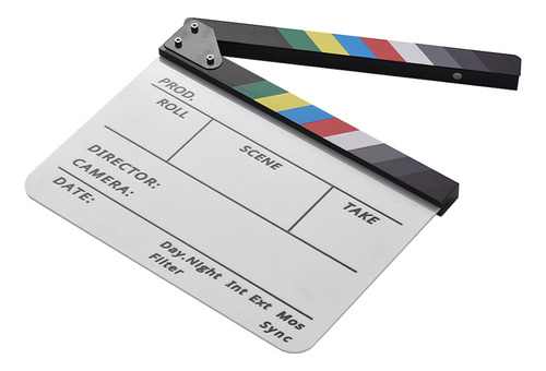 Lápiz Clap Board Action Slate, Color Seco, Color Blanco, Cor