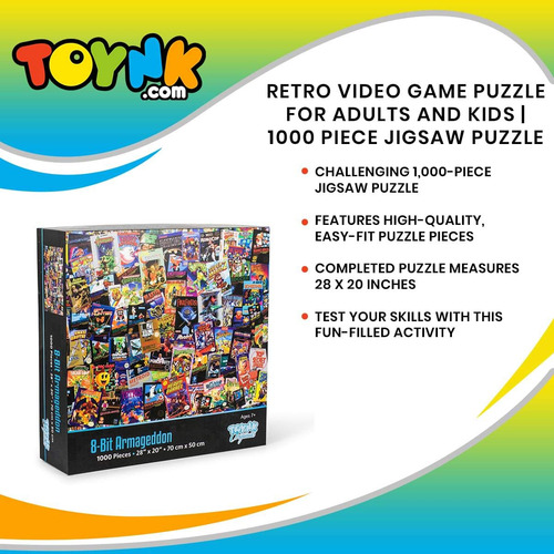 Videojuego Retro Jigsaw Puzzle Toynk Armageddon De 8 Bits, 1