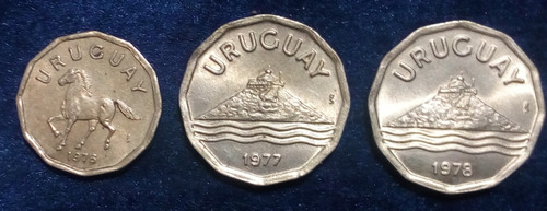 Monedas Uruguay Nuevo Peso. Lote X 9 Uni