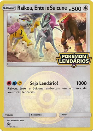 The Pokémon Company - Conjunto de 3 cartas Suicune/Entei/Raikou