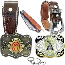 Comprar Cinto Country Couro Fivela Cowboy Rodeio Canivete E Bainha