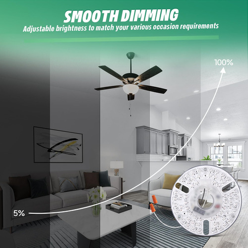 Kit De Luz Para Ventilador De Techo Regulable Luces Led De R
