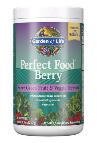 Garden Of Life Mezcla De Alimentos Verdes Y Frutos Rojos240g