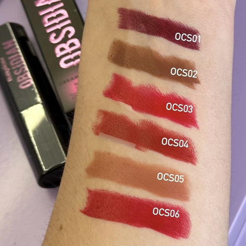 Creme de batom Satin Obsidian Ruby Rose Color Batom Batom Batom Batom Batom Batom