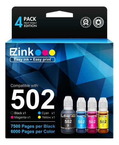 E-z Ink (tm) Compatible Ink Bottle Reemplazo Para Epson 502