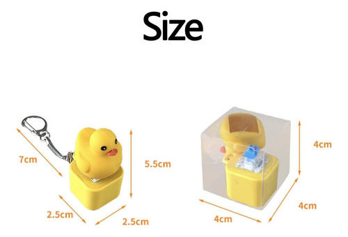 /3 Piezas De Juguete Inquieto Duckys Quacking, Llavero Con F