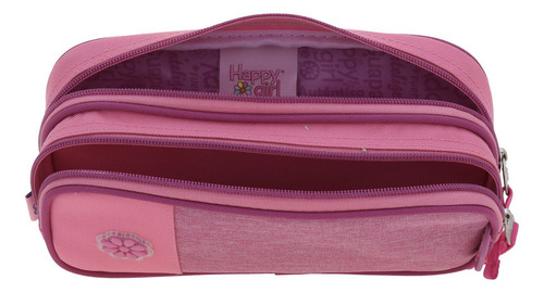 Lapicera Estuche Escolar Chenson Hg Happy Girl Tarlait Rosa Rosa Lisa
