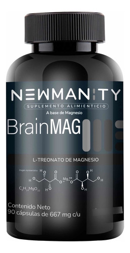 Brainmag L Treonato De Magnesio 90 Capsu Magnesium Threonate Sabor Sin sabor