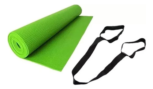  Mat Yoga Liso 4 Mm Enrollable Pilates Yoga Fitnes Y Correa 