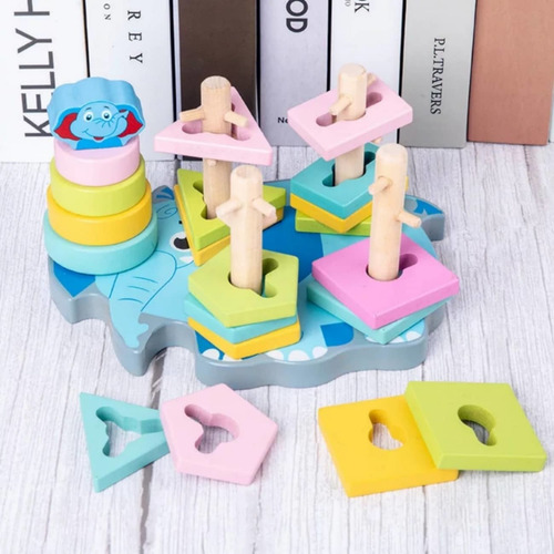 Imagen 2 de 5 de Juguetes Educativos De Madera Para Bebés Didácticos P/ Niños