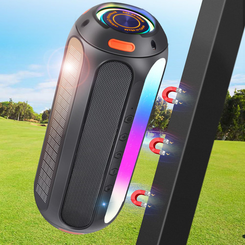Altavoz Bluetooth Solar Magnetico Portatil Para Carrito Golf